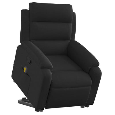 Stand up Massage Recliner Chair Black Fabric