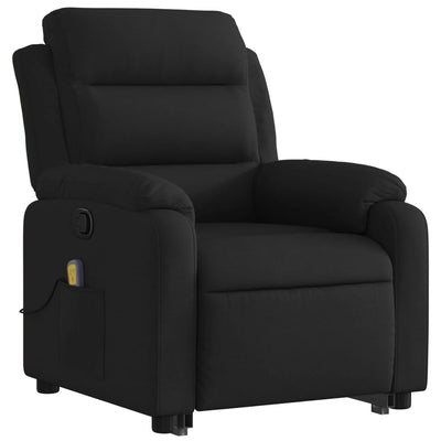 Stand up Massage Recliner Chair Black Fabric