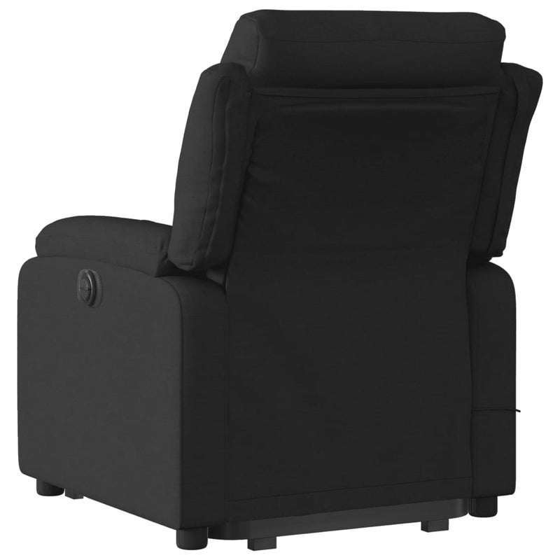 Stand up Massage Recliner Chair Black Fabric