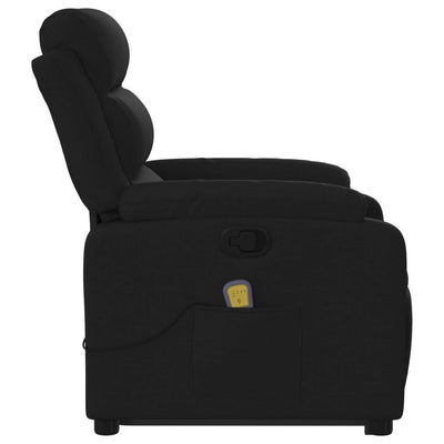 Stand up Massage Recliner Chair Black Fabric