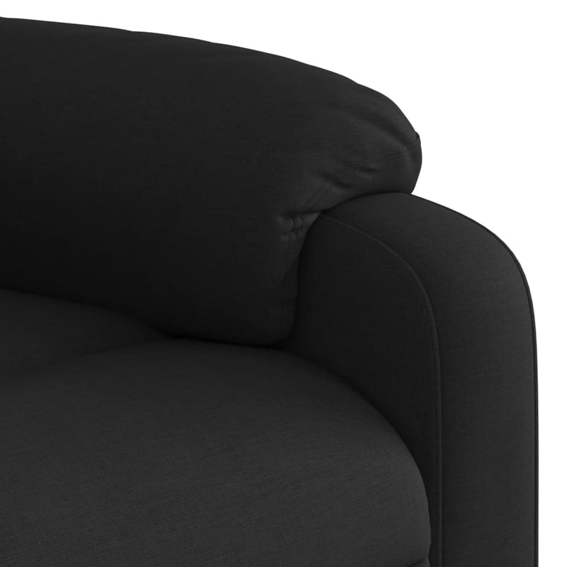 Stand up Massage Recliner Chair Black Fabric