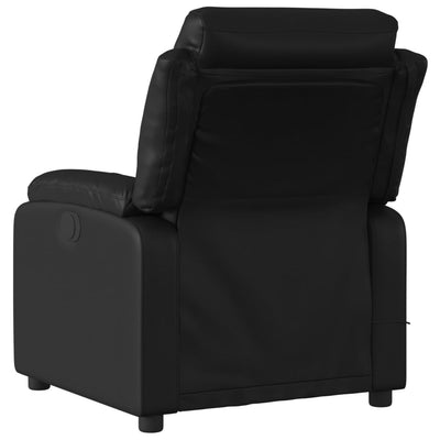 Electric Massage Recliner Chair Black Faux Leather