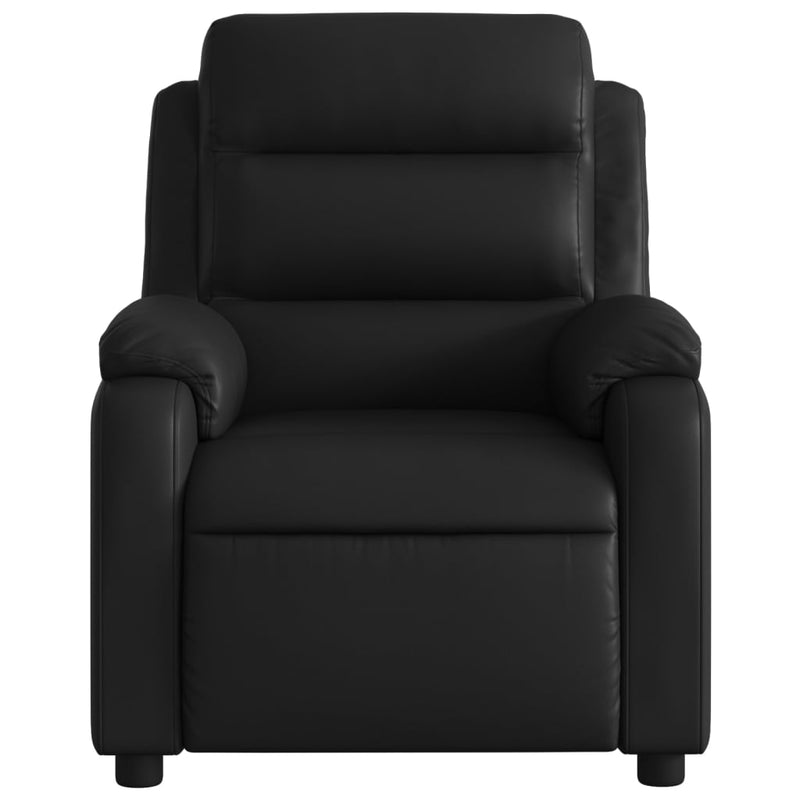 Electric Massage Recliner Chair Black Faux Leather