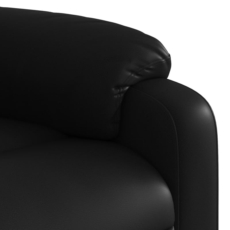 Electric Massage Recliner Chair Black Faux Leather