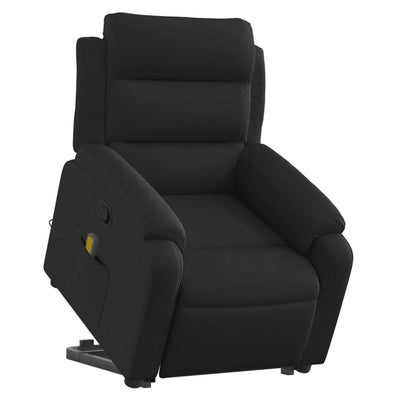 Stand up Massage Recliner Chair Black Faux Leather