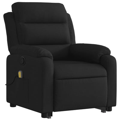 Stand up Massage Recliner Chair Black Faux Leather