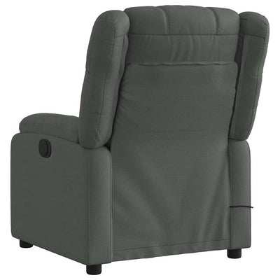 Massage Recliner Chair Dark Grey Fabric