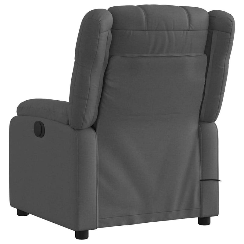 Electric Massage Recliner Chair Dark Grey Fabric