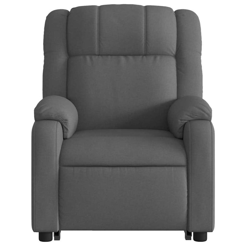 Stand up Massage Recliner Chair Dark Grey Fabric