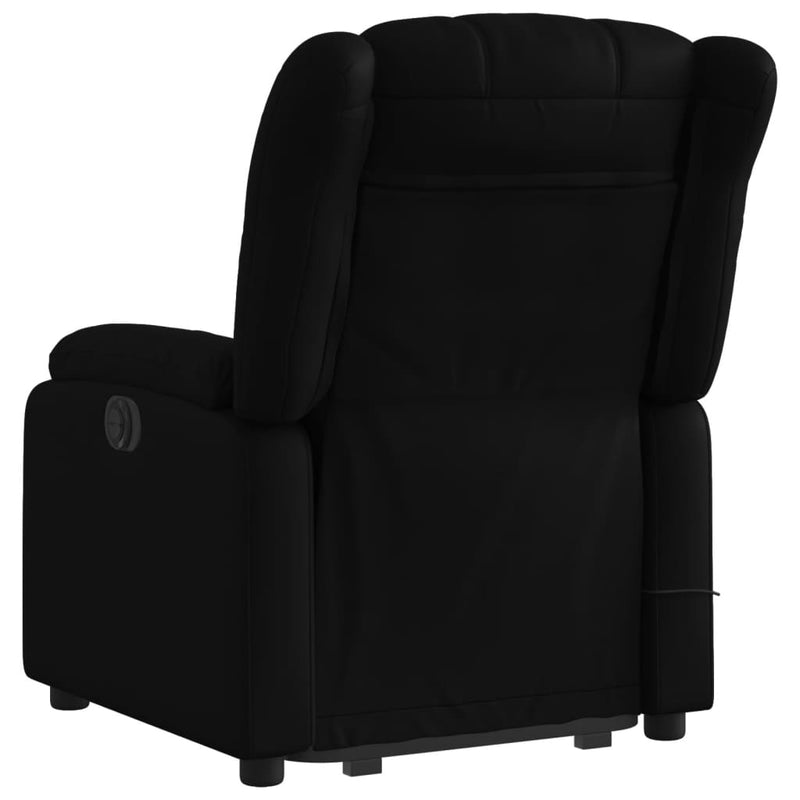 Electric Massage Recliner Chair Black Faux Leather