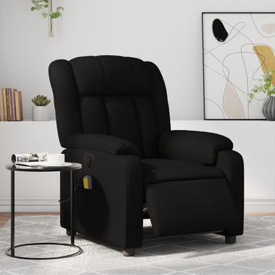 Stand up Massage Recliner Chair Black Faux Leather