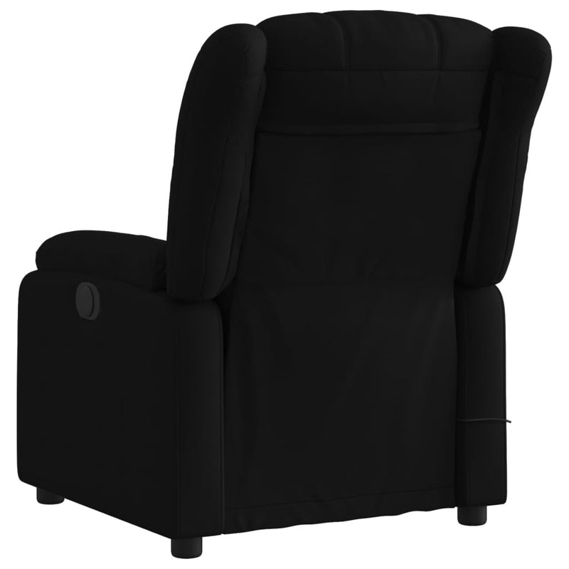 Electric Massage Recliner Chair Black Fabric