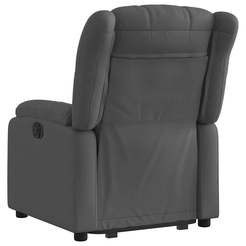 Stand up Massage Recliner Chair Dark Grey Fabric