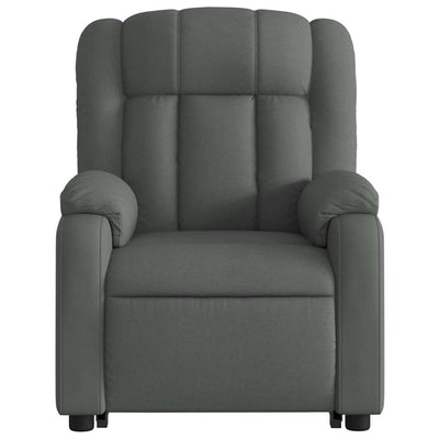 Stand up Massage Recliner Chair Dark Grey Fabric