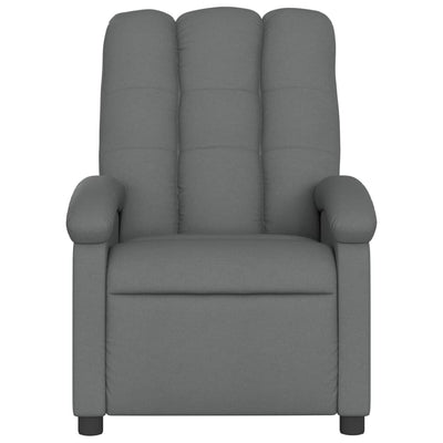 Massage Recliner Chair Dark Grey Fabric