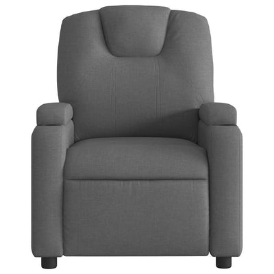 Massage Recliner Chair Dark Grey Fabric