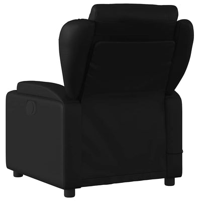 Massage Recliner Chair Black Faux Leather