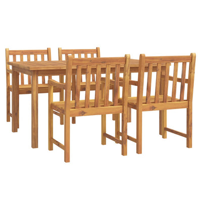 5 Piece Garden Dining Set Solid Wood Acacia