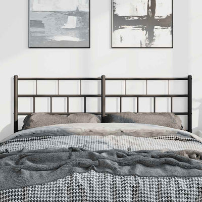 Metal Headboard Black 152 cm Queen