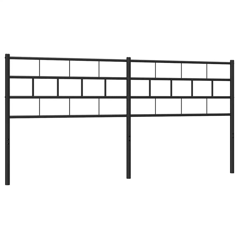 Metal Headboard Black 183 cm King