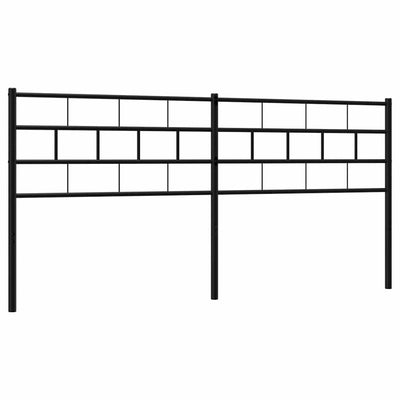 Metal Headboard Black 183 cm King