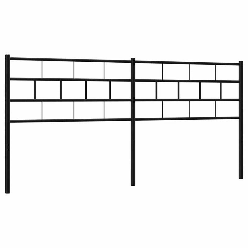 Metal Headboard Black 183 cm King