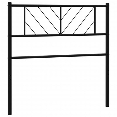 Metal Headboard Black 90 cm