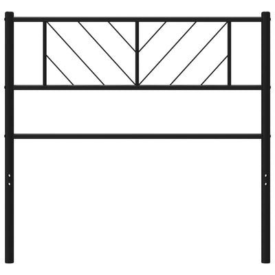 Metal Headboard Black 90 cm