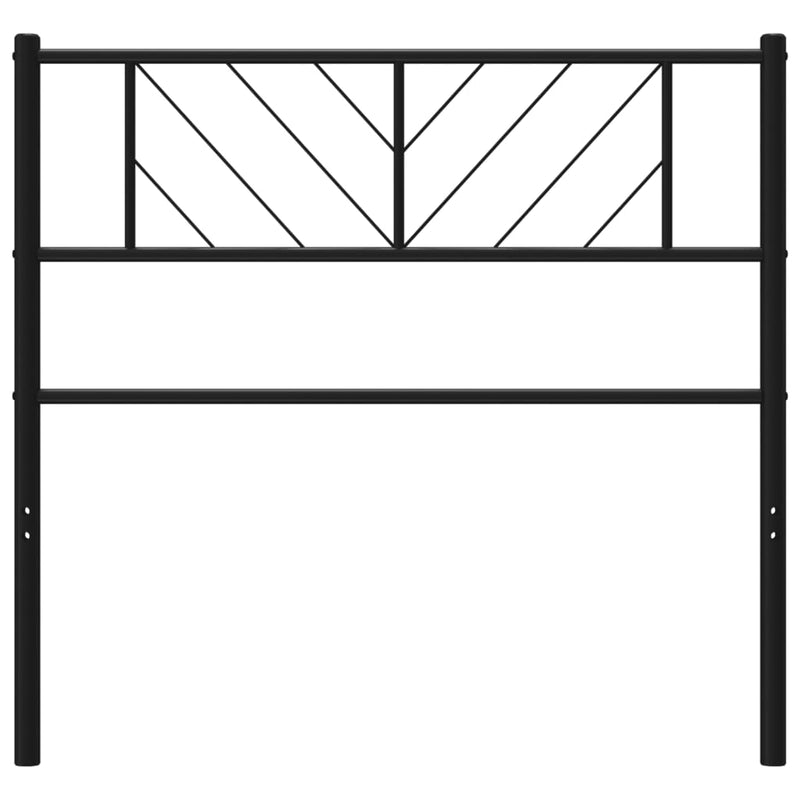 Metal Headboard Black 90 cm