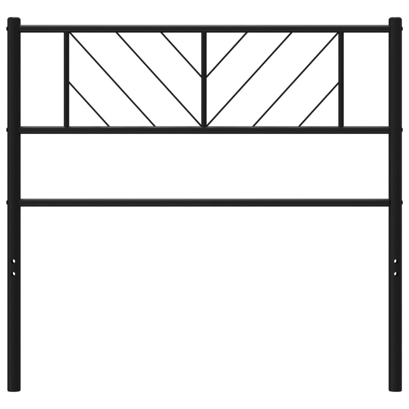 Metal Headboard Black 107 cm King Single