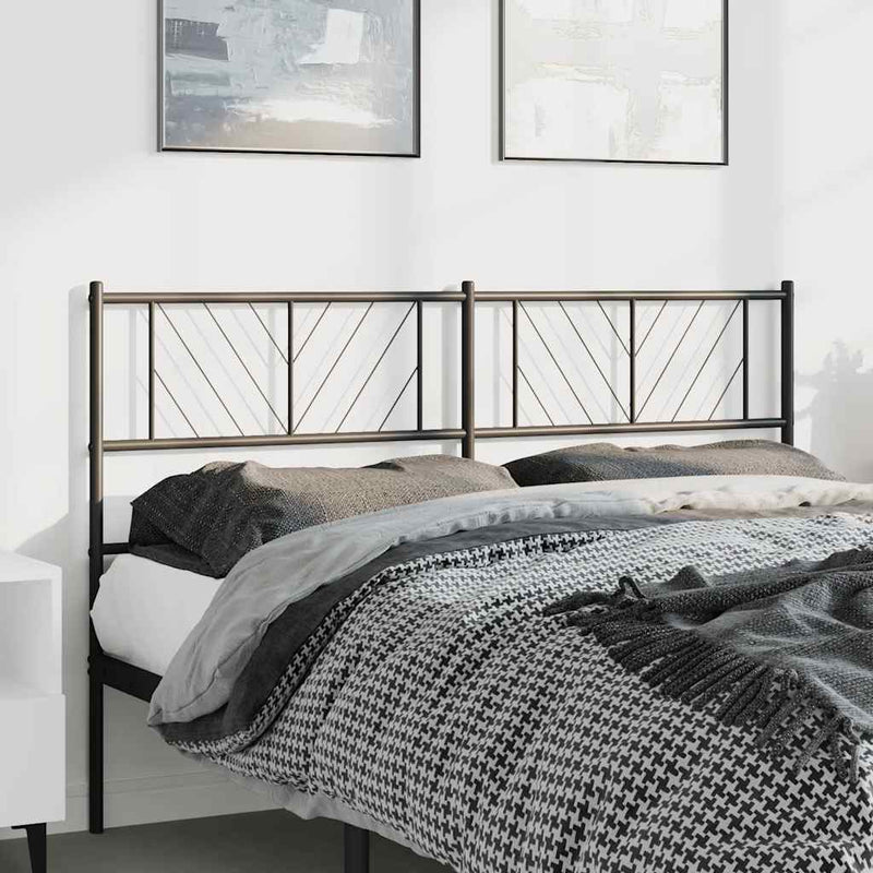 Metal Headboard Black 137 cm Double