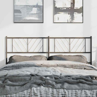 Metal Headboard Black 137 cm Double