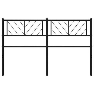 Metal Headboard Black 152 cm Queen