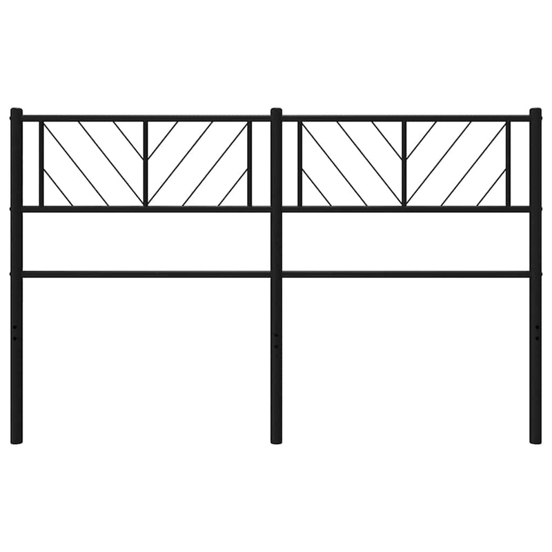 Metal Headboard Black 152 cm Queen