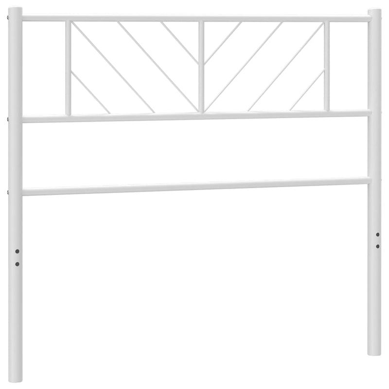 Metal Headboard White 90 cm