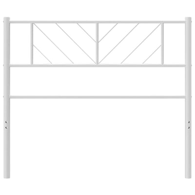 Metal Headboard White 90 cm