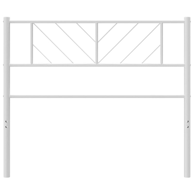 Metal Headboard White 107 cm King Single