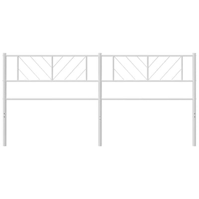Metal Headboard White 183 cm King
