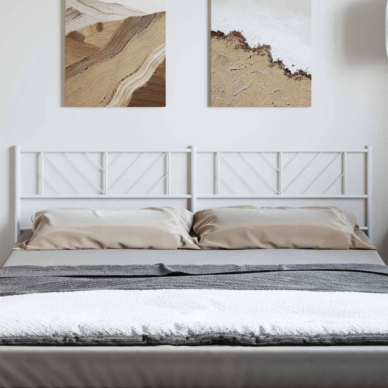 Metal Headboard White 183 cm King
