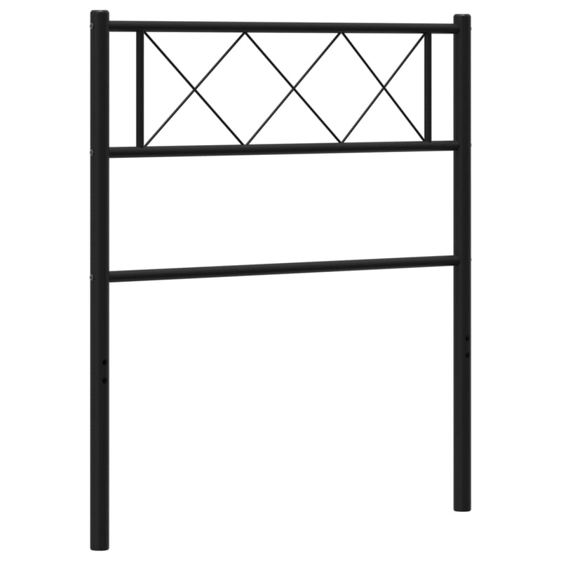 Metal Headboard Black 90 cm