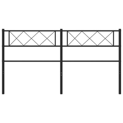 Metal Headboard Black 152 cm Queen