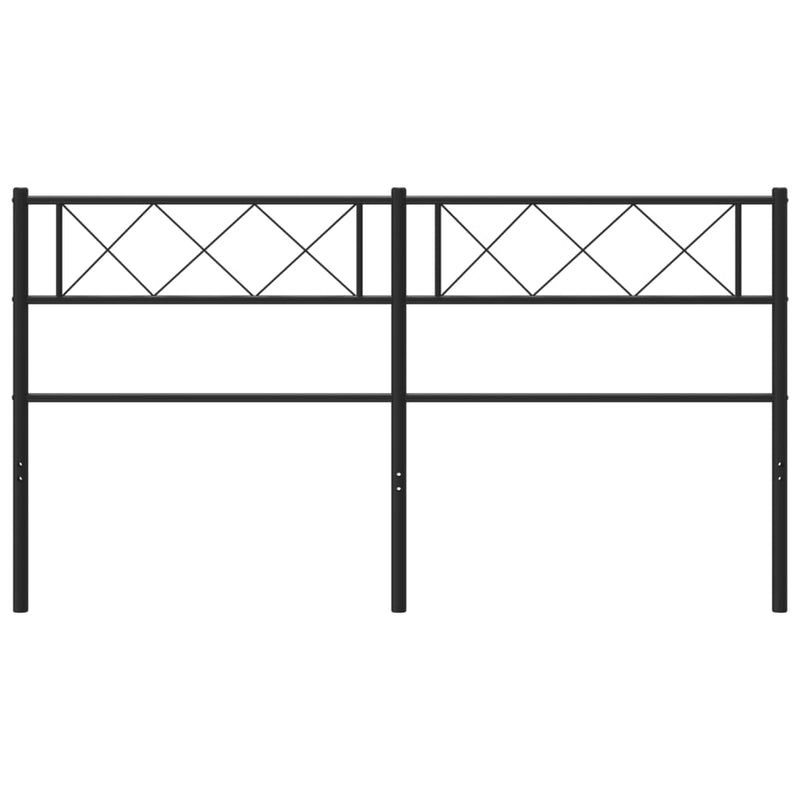 Metal Headboard Black 152 cm Queen