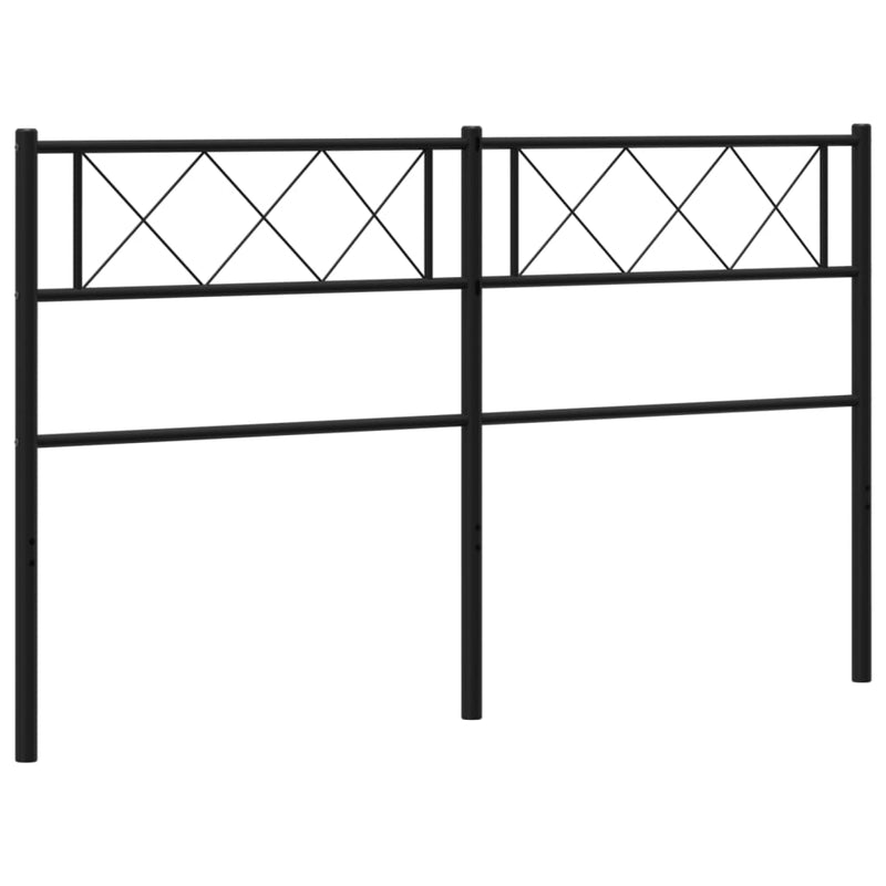 Metal Headboard Black 152 cm Queen