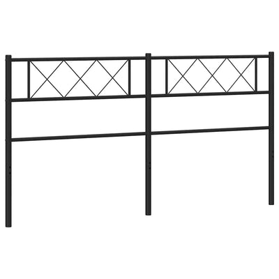 Metal Headboard Black 183 cm King