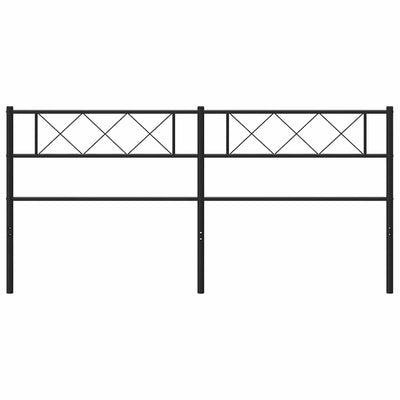 Metal Headboard Black 183 cm King