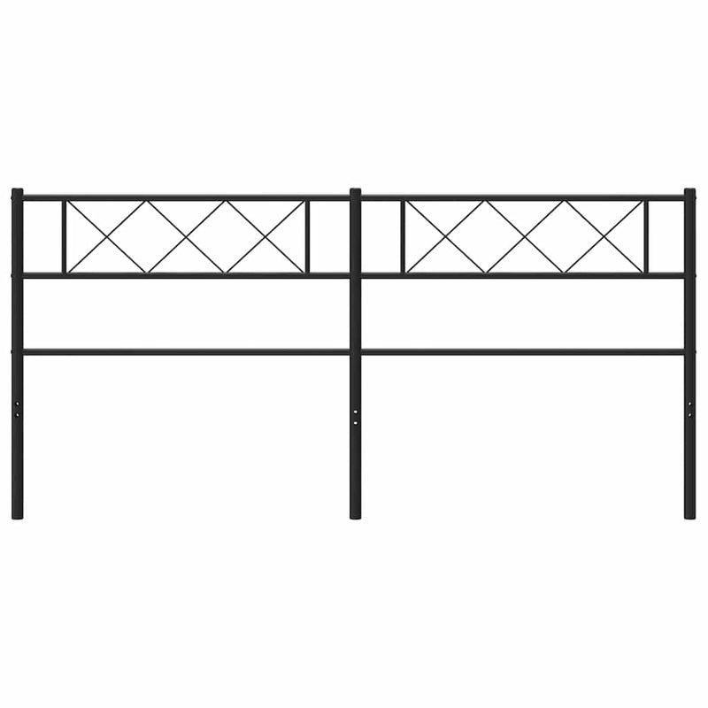 Metal Headboard Black 183 cm King