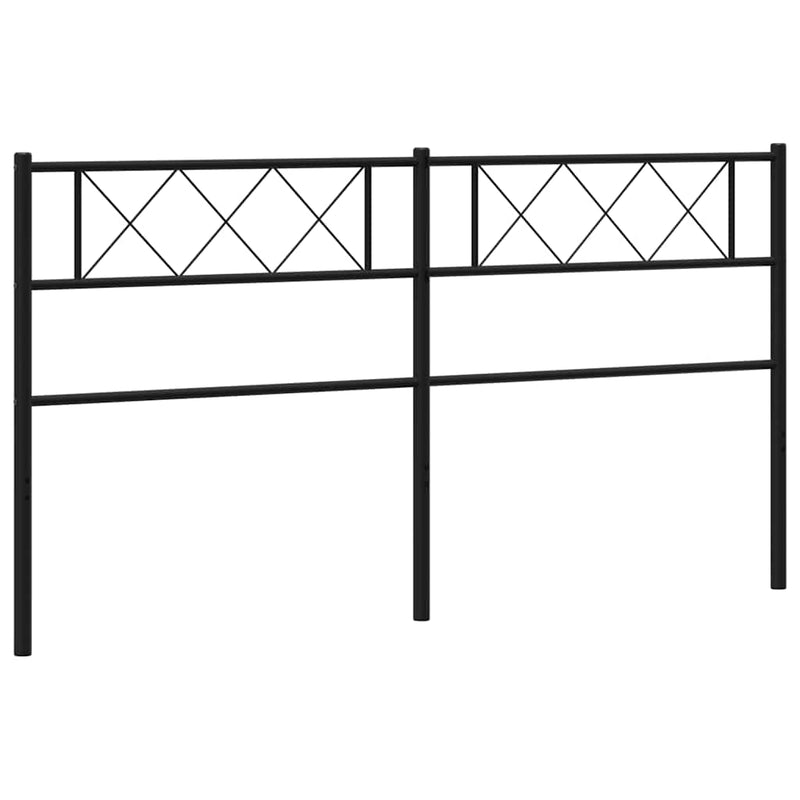 Metal Headboard Black 183 cm King