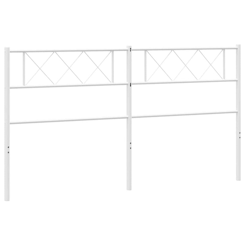 Metal Headboard White 183 cm King