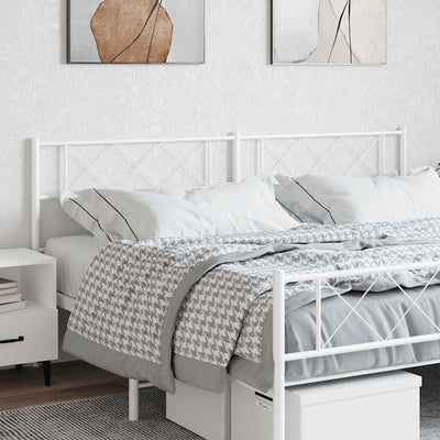 Metal Headboard White 183 cm King