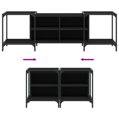 TV Cabinet Black 153x37x50 cm Engineered Wood